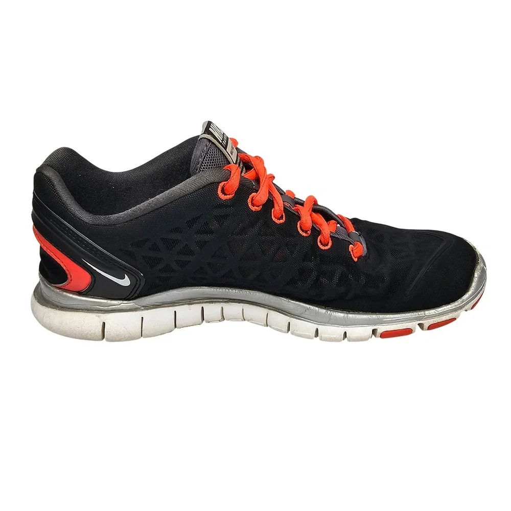 Nike Free Fit 2 Womens 7.5 Black Orange Training Shoes Sneakers 443964-010